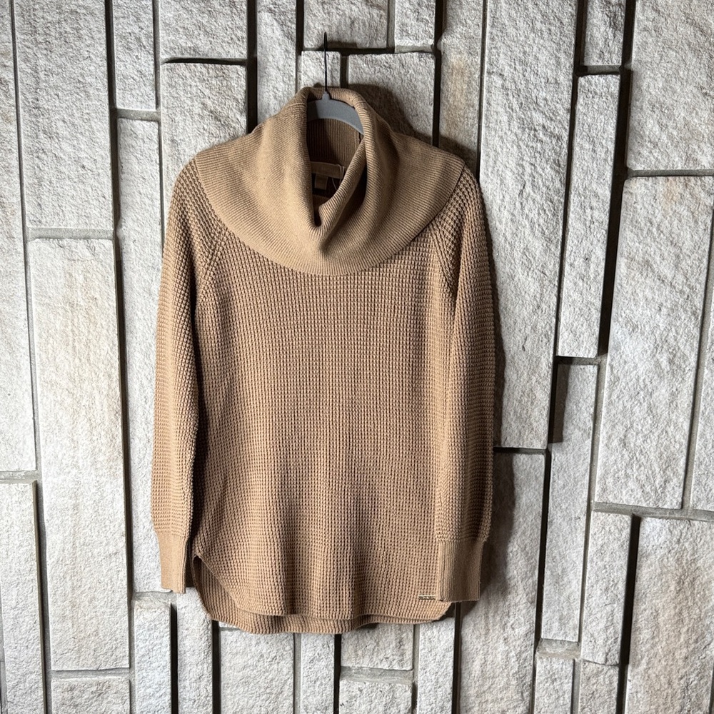 Michael Kors Tan Cowl Neck Sweater